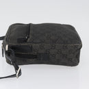GUCCI GG Canvas Shoulder Bag Black Silver 03136 Auth 174538-5