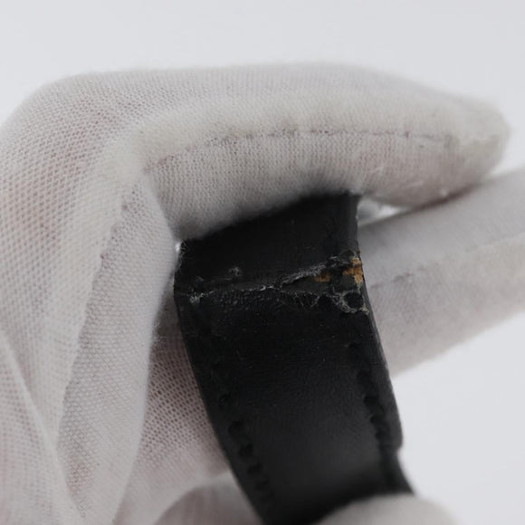 GUCCI GG Canvas Shoulder Bag Black Silver 03136 Auth 174538