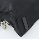 PRADA Hand Bag Nylon Black Silver Auth 174539-11