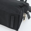 PRADA Hand Bag Nylon Black Silver Auth 174539-12
