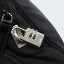 PRADA Hand Bag Nylon Black Silver Auth 174539-16