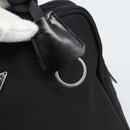 PRADA Hand Bag Nylon Black Silver Auth 174539-18