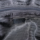 PRADA Hand Bag Nylon Black Silver Auth 174539-19
