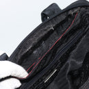 PRADA Hand Bag Nylon Black Silver Auth 174539-20