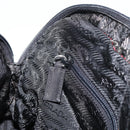 PRADA Hand Bag Nylon Black Silver Auth 174539-24