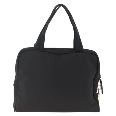 PRADA Hand Bag Nylon Black Silver Auth 174539A - 0