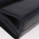 Salvatore Ferragamo Gancini Shoulder Bag Leather Navy Gold Auth 174541-10