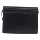 Salvatore Ferragamo Gancini Shoulder Bag Leather Navy Gold Auth 174541-3