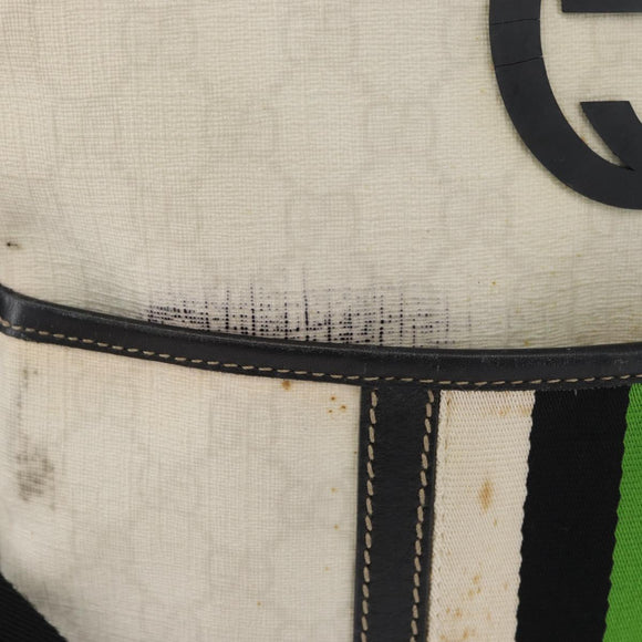 GUCCI GG Supreme Shoulder Bag PVC White 181061 506631 Auth 174543