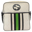 GUCCI GG Supreme Shoulder Bag PVC White 181061 506631 Auth 174543-2