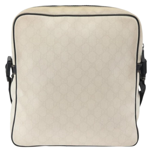 GUCCI GG Supreme Shoulder Bag PVC White 181061 506631 Auth 174543
