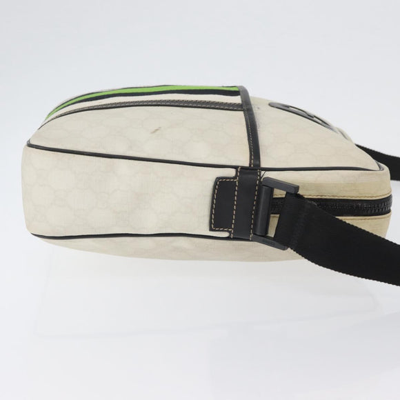 GUCCI GG Supreme Shoulder Bag PVC White 181061 506631 Auth 174543