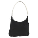 PRADA Shoulder Bag Nylon Black Silver Auth 174544-1