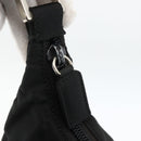 PRADA Shoulder Bag Nylon Black Silver Auth 174544-17