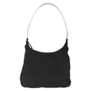 PRADA Shoulder Bag Nylon Black Silver Auth 174544-2