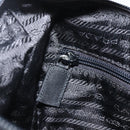 PRADA Shoulder Bag Nylon Black Silver Auth 174544-22