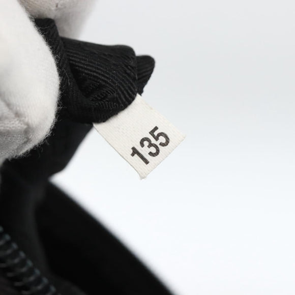 PRADA Shoulder Bag Nylon Black Silver Auth 174544