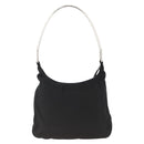 PRADA Shoulder Bag Nylon Black Silver Auth 174544-3