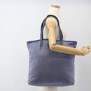 PRADA Tote Bag Nylon Leather Light Blue Silver Auth 174547-23