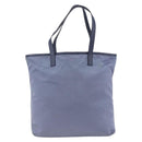 PRADA Tote Bag Nylon Leather Light Blue Silver Auth 174547-2