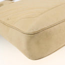 CHANEL Handtas Kaviaarleer Crème Goud CC Auth 174548-13