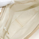 CHANEL Handtas Kaviaarleer Crème Goud CC Auth 174548-16