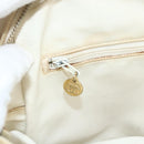 CHANEL Handtas Kaviaarleer Crème Goud CC Auth 174548-21
