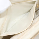 CHANEL Handtas Kaviaarleer Crème Goud CC Auth 174548-22