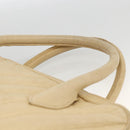 CHANEL Handtas Kaviaarleer Crème Goud CC Auth 174548-8