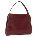 PRADA Hand Bag Leather Bordeaux Auth 174549-1