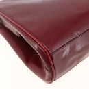 PRADA Hand Bag Leather Bordeaux Auth 174549-13