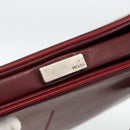 PRADA Hand Bag Leather Bordeaux Auth 174549-15