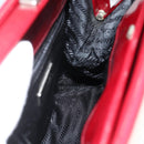 PRADA Hand Bag Leather Bordeaux Auth 174549-18