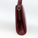 PRADA Hand Bag Leather Bordeaux Auth 174549-4