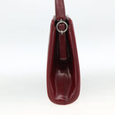 PRADA Hand Bag Leather Bordeaux Auth 174549-5
