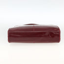 PRADA Hand Bag Leather Bordeaux Auth 174549-9