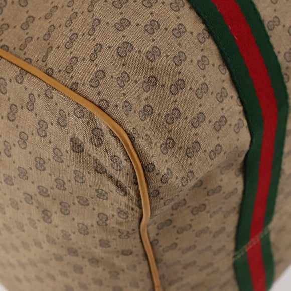 GUCCI Micro GG Supreme Web Sherry Line Bag PVC Beige 012 904 0282 Auth 174550