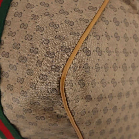 GUCCI Micro GG Supreme Web Sherry Line Bag PVC Beige 012 904 0282 Auth 174550