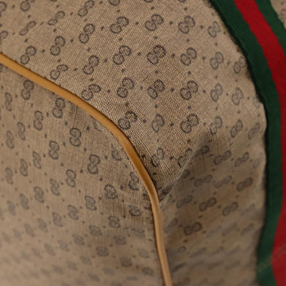 GUCCI Micro GG Supreme Web Sherry Line Bag PVC Beige 012 904 0282 Auth 174550