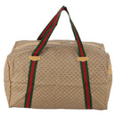 GUCCI Micro GG Supreme Web Sherry Line Bag PVC Beige 012 904 0282 Auth 174550-2