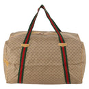 GUCCI Micro GG Supreme Web Sherry Line Bag PVC Beige 012 904 0282 Auth 174550-3