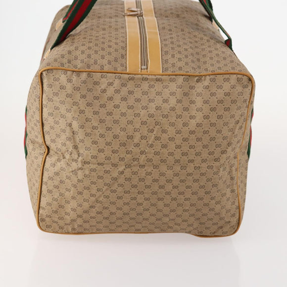 GUCCI Micro GG Supreme Web Sherry Line Bag PVC Beige 012 904 0282 Auth 174550