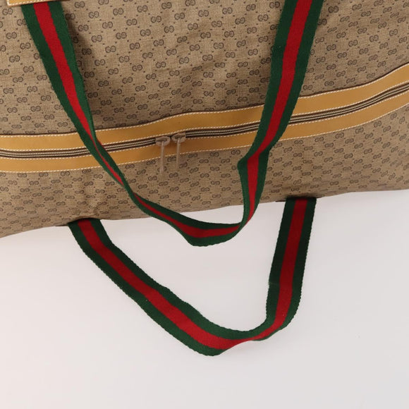 GUCCI Micro GG Supreme Web Sherry Line Bag PVC Beige 012 904 0282 Auth 174550