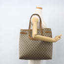 GUCCI GG Supreme Tote Bag PVC Beige Gold 39 02 061 Auth 174551-19