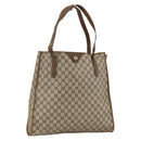 GUCCI GG Supreme Tote Bag PVC Beige 92 02 998 Auth 174552-1