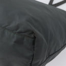 PRADA Tote Bag Nylon Gray Gold Auth 174553-16