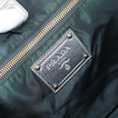 PRADA Tote Bag Nylon Gray Gold Auth 174553-18