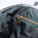 PRADA Tote Bag Nylon Gray Gold Auth 174553-21