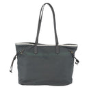 PRADA Tote Bag Nylon Gray Gold Auth 174553-2
