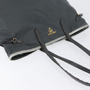 PRADA Tote Bag Nylon Gray Gold Auth 174553-6